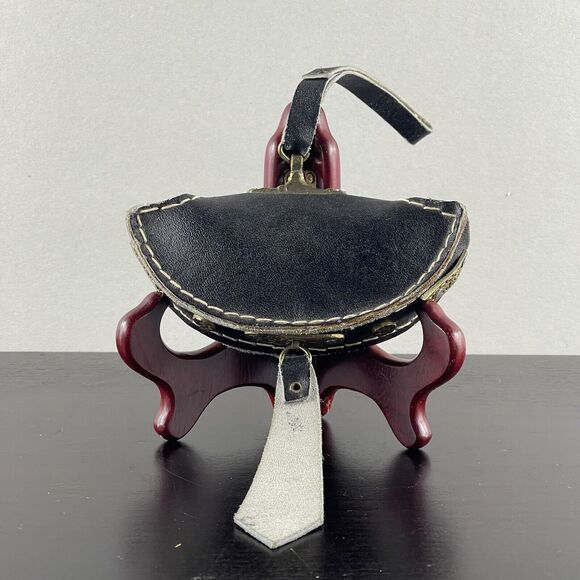 ANTIQUE Tibetan Fire Mecha Match Striker Leather Flint Pouch Purse RARE - Picture 2 of 16